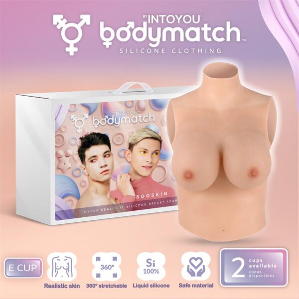 Booskin Realistic Breast Form E Cup Liquid Silicone