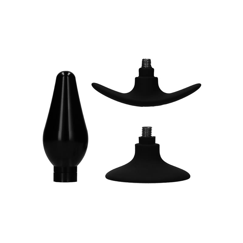 butt-plug-set-pointed-large-suction-cup-black