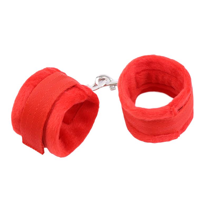 handcuffs-with-velcro-with-long-fur-red