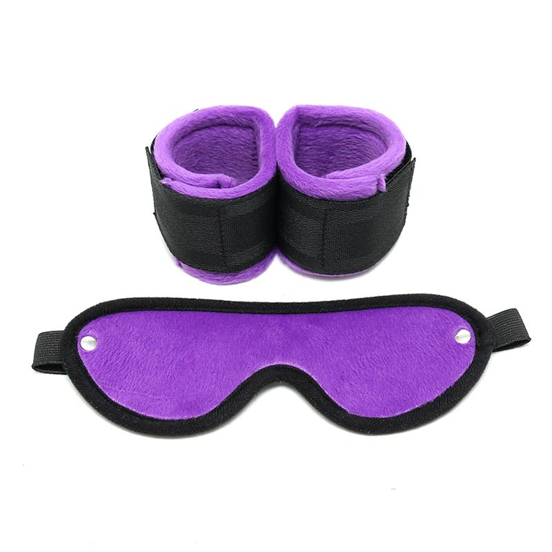 rimba-bondage-play-handcuffs-with-mask-adjustable-purple