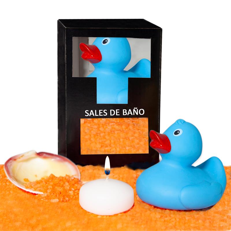 set-bath-salts-aroma-mango-duck-candle-and-shell-150-gr